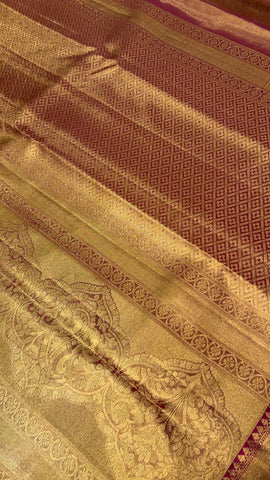 Pure Meenakari zari handloom Kanjeevaram silk mark certified saree