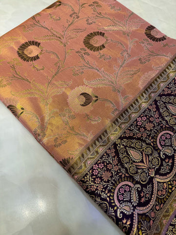 Pure Zari handloom silk mark certified- ‘The Ember Queen Kanjeevaram’