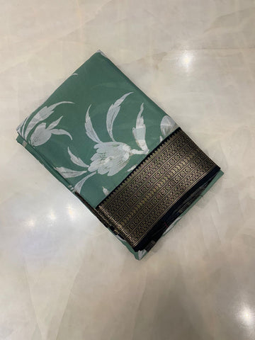 Premium printed crepe silk saree