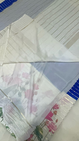 Pure mix crepe mysore silk saree