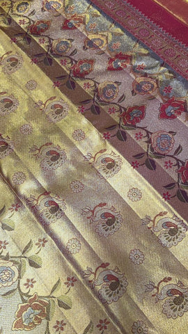 ‘The Rajnandini’ Kanjeevaram- Pure 1G zari handloom Kanjeevaram silk mark certified saree