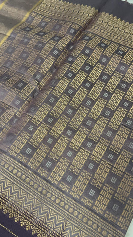 Pure handloom Kanjeevaram soft silk mark certified saree