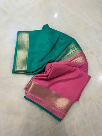 Premium crepe semi mysore silk saree