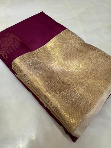 Half mix Kanjeevaram silk saree