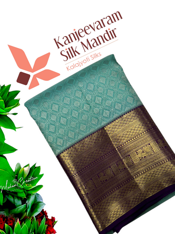 Pure Zari handloom Kanjeevaram silk mark certified saree