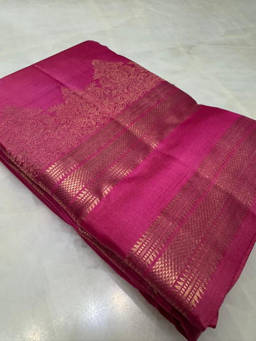 Pure zari handloom Kanjeevaram silk mark certified saree