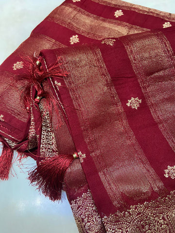 Premium designer crepe silk saree