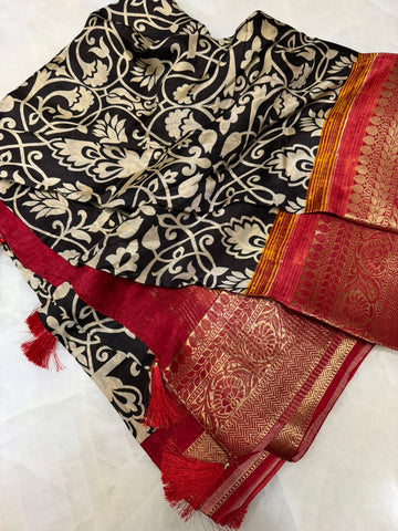 Premium soft semi Chanderi saree