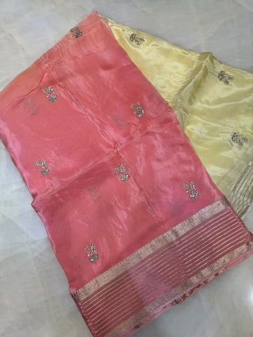 Premium dual tone organza saree