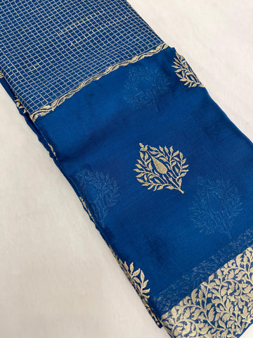 Premium wrinkle crepe silk saree ✨