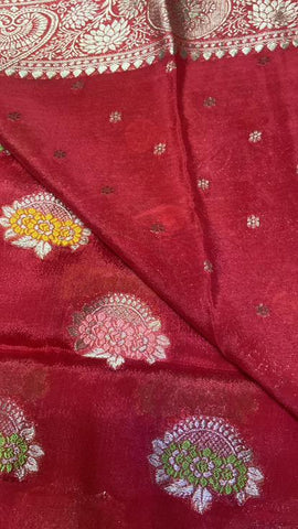Premium wrinkle crepe silk saree