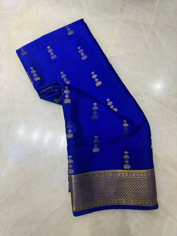 Pure crepe mysore silk saree silk mark certified 120 GSM