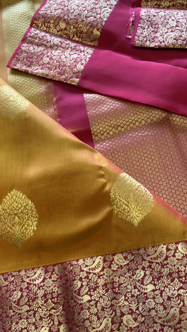 Half mix Kanjeevaram silk saree