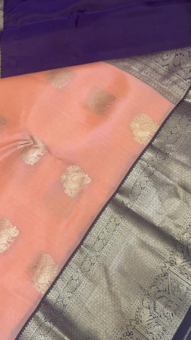 Half mix Kanjeevaram silk saree