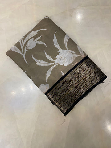 Premium printed crepe silk saree