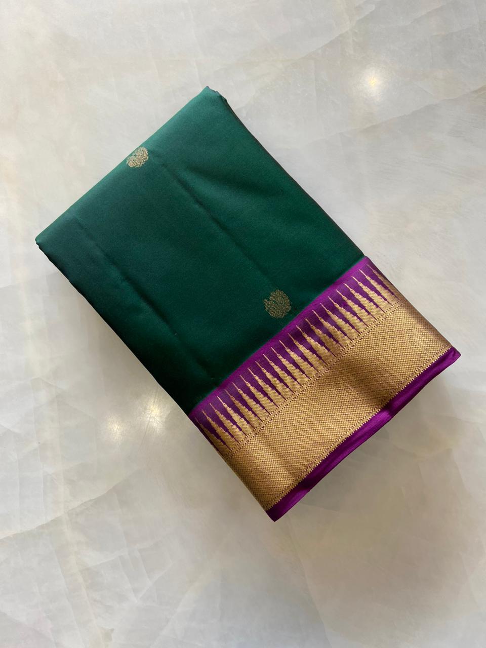 Pure Zari handloom Kanjeevaram silk mark certified saree