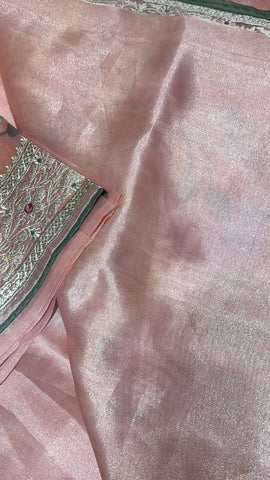 Pure tissue organza saree