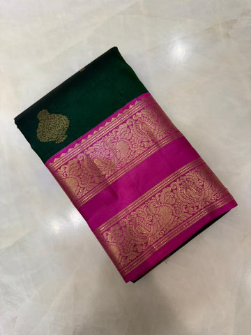 Pure handloom Kanjeevaram silk mark certified saree