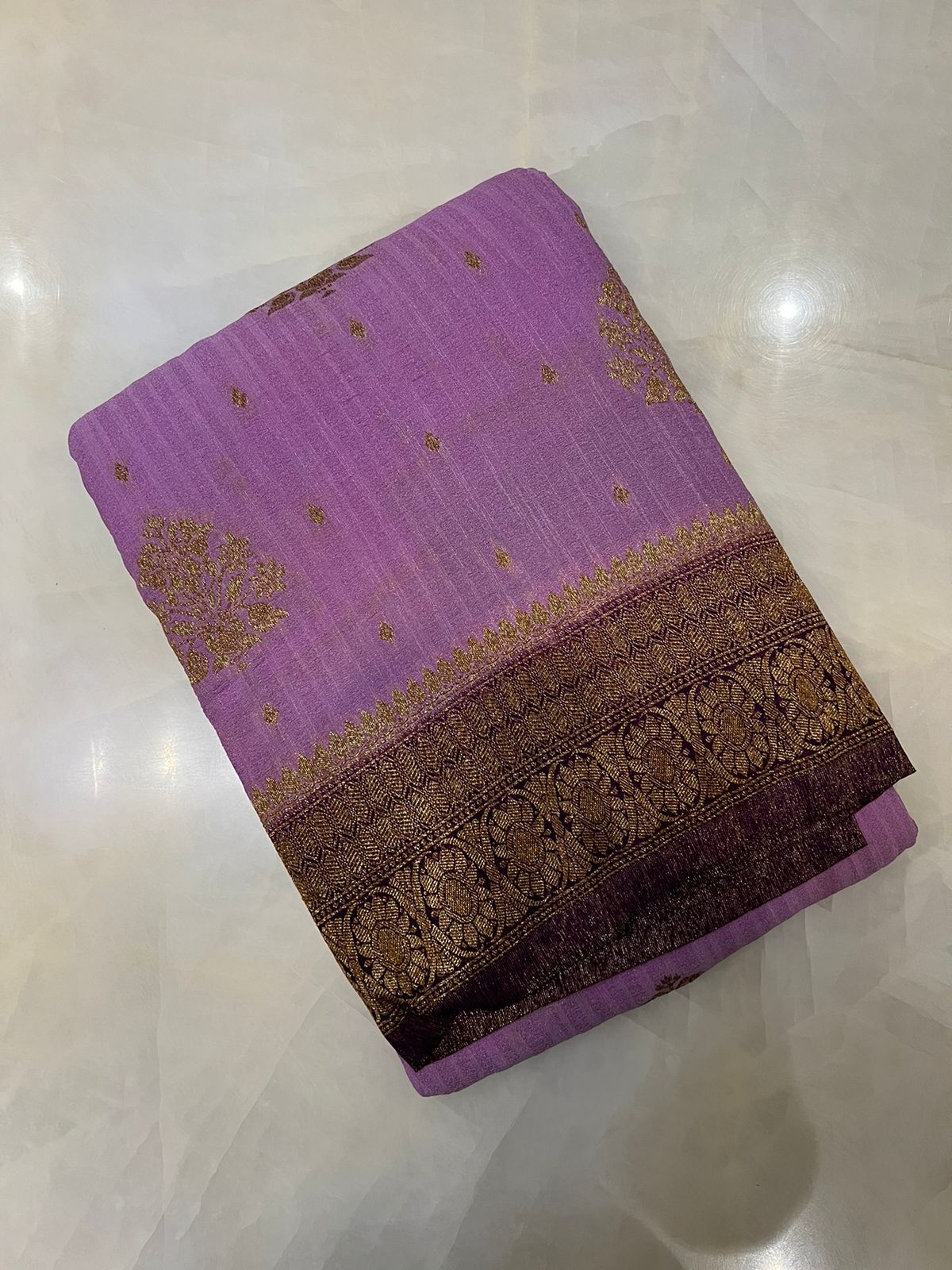 Premium antique zari Georgette Saree