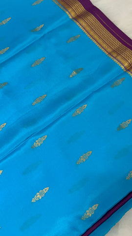 Pure Crepe Mysore Silk Certified Saree 100 GSM