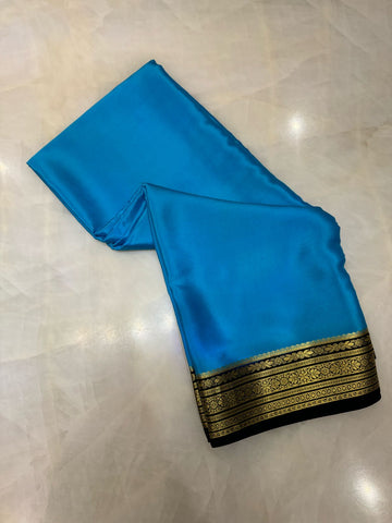 Pure crepe mysore silk saree silk mark certified 100 GSM