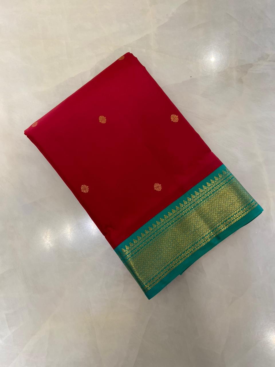 Pure zari handloom Kanjeevaram silk mark certified saree
