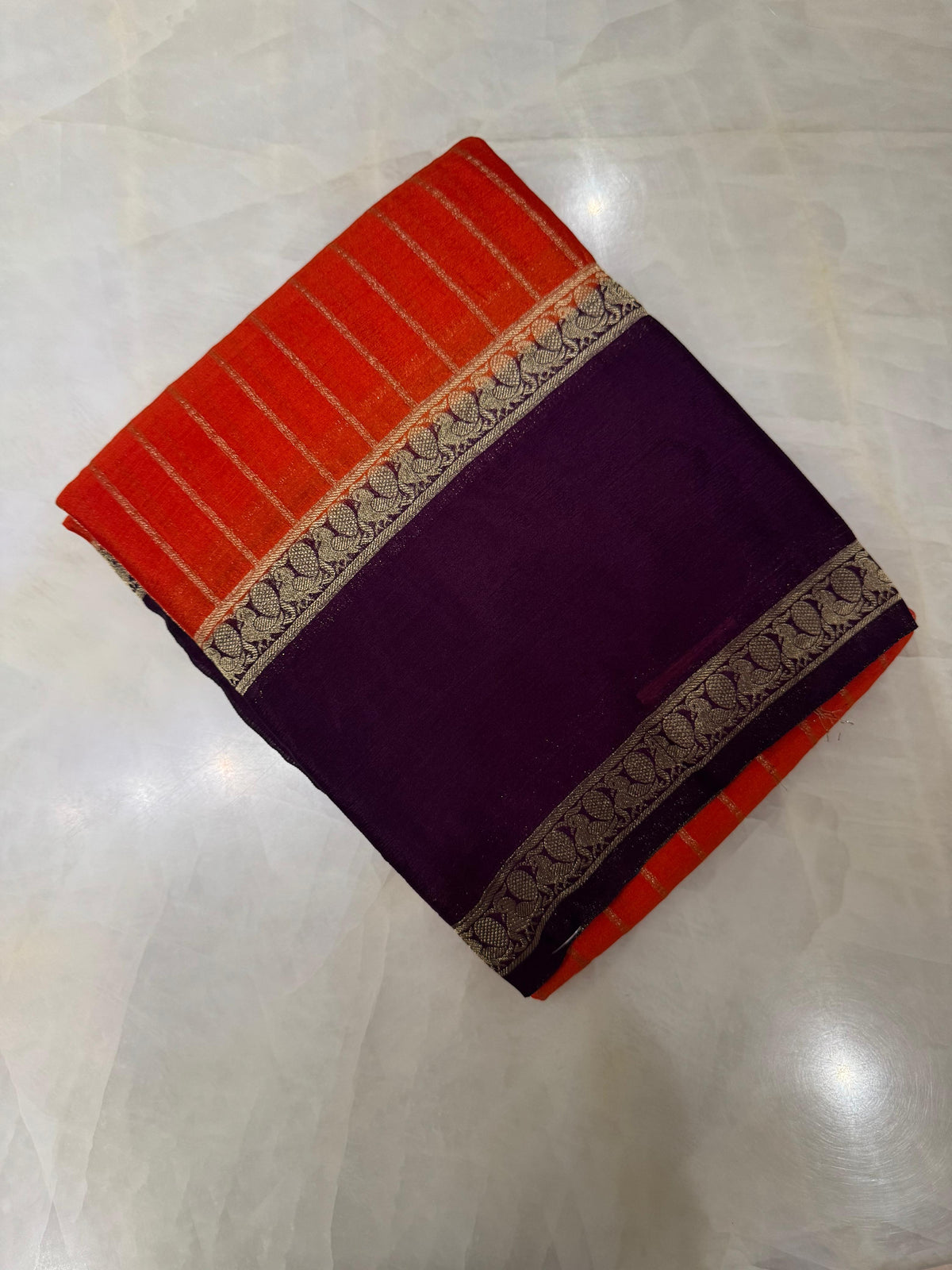 Pure wrinkle crepe silk saree