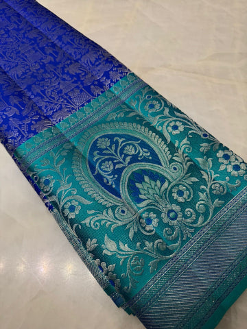 Pure zari handloom Kanjeevaram silk mark certified saree