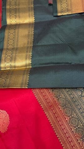 Pure zari handloom Kanjeevaram silk mark certified saree