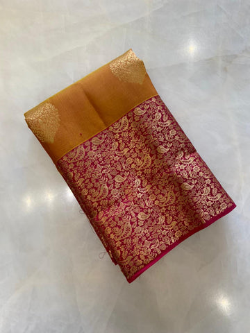 Half mix Kanjeevaram silk saree