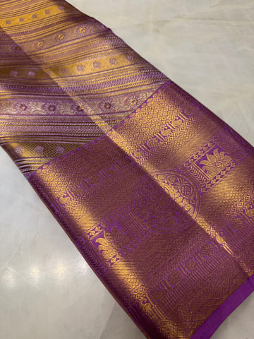 Pure zari handloom kanjeevaram silk mark certified saree
