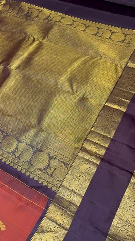 Pure zari handloom Kanjeevaram silk mark certified saree