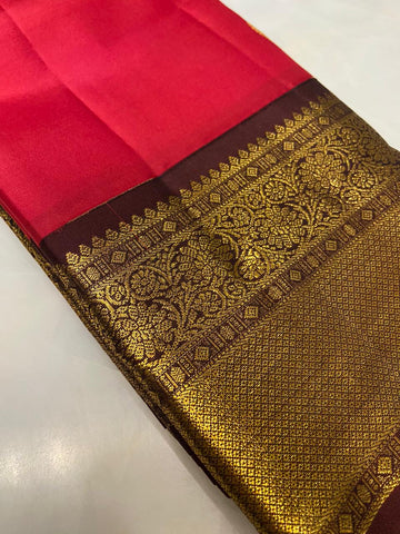 Pure Zari handloom Kanjeevaram silk mark certified saree