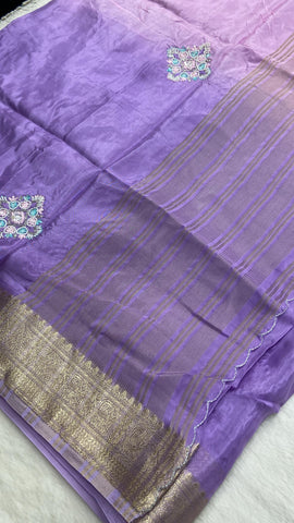 Premium dual tone organza saree