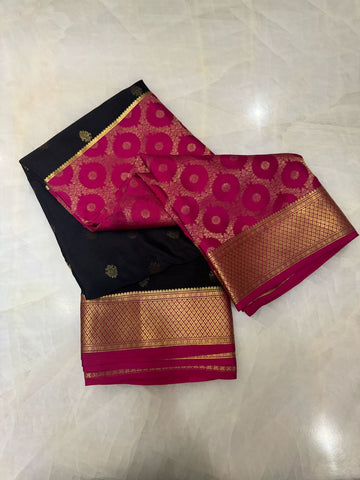 Pure crepe mysore silk saree silk mark certified 120 GSM
