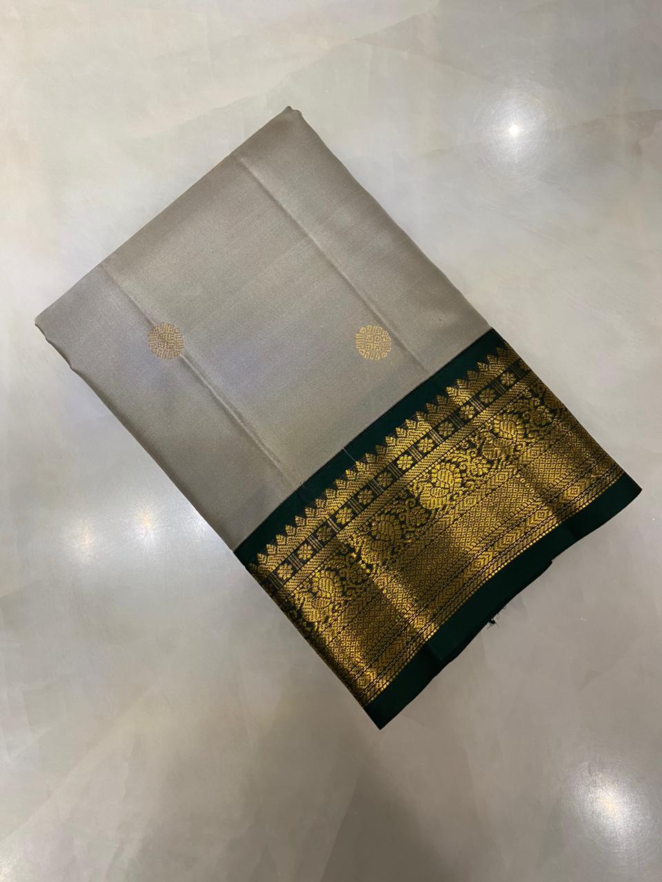 Pure Zari handloom Kanjeevaram silk mark certified saree