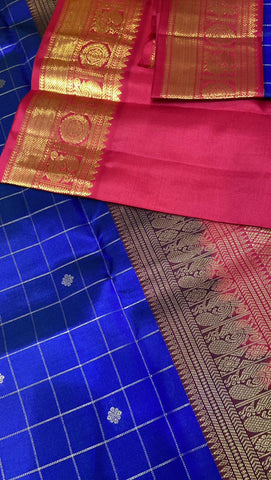 Pure Zari handloom Kanjeevaram silk mark certified saree