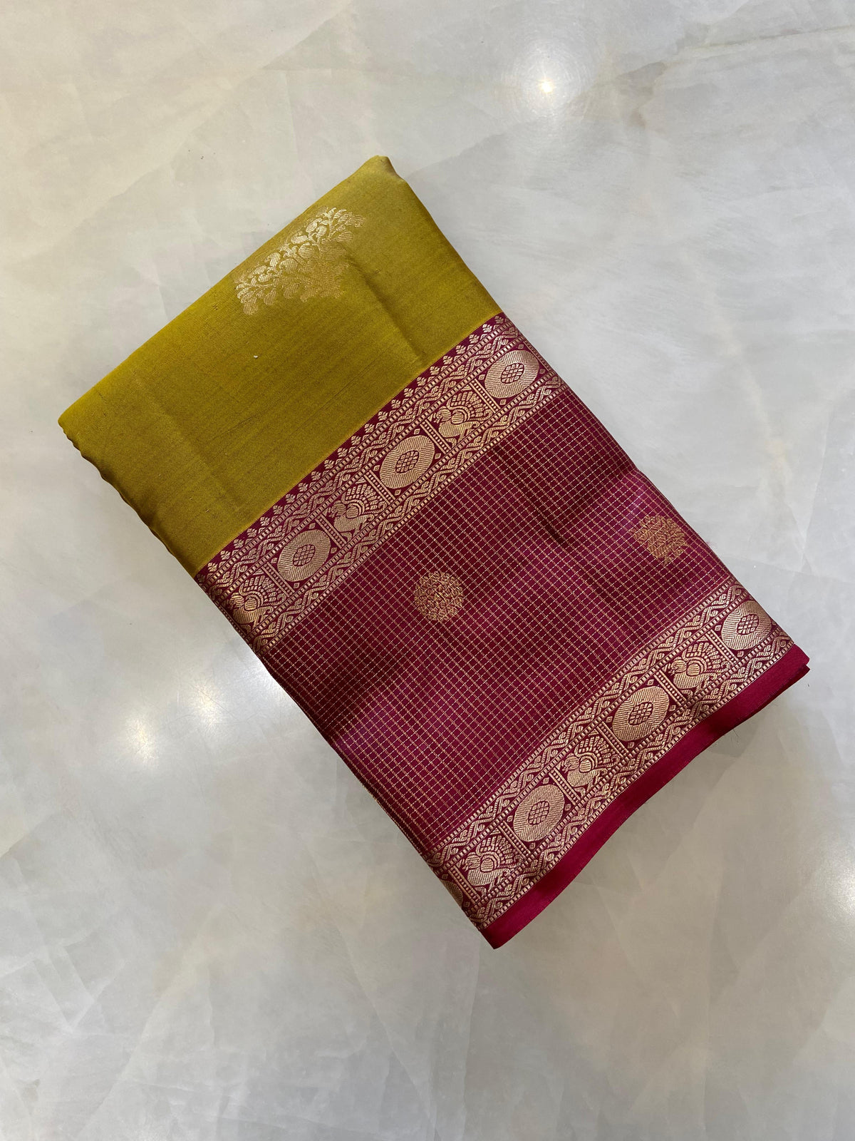 Pure zari handloom Kanjeevaram silk mark certified saree