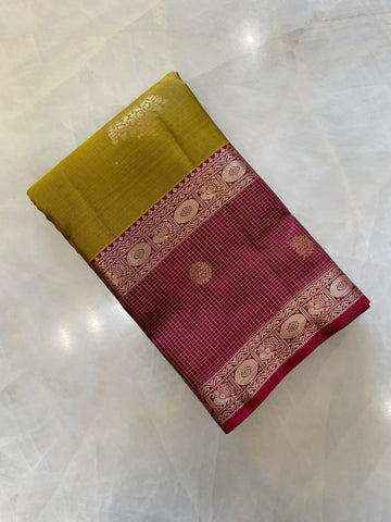 Pure zari handloom Kanjeevaram silk mark certified saree