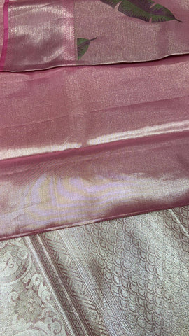 Pure Zari handloom meenakari Kanjeevaram silk mark certified saree