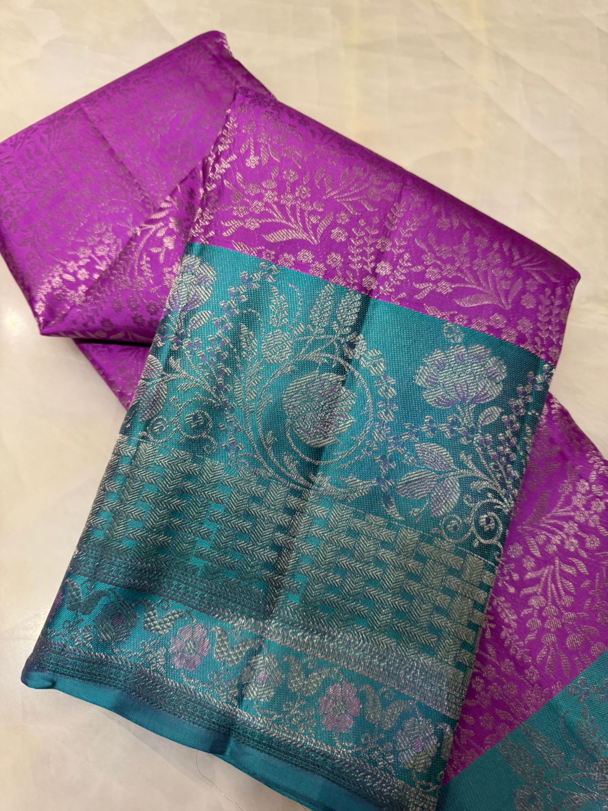 Pure zari handloom Kanjeevaram silk mark certified saree