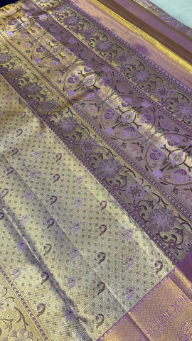 Pure zari handloom kanjeevaram silk mark certified saree