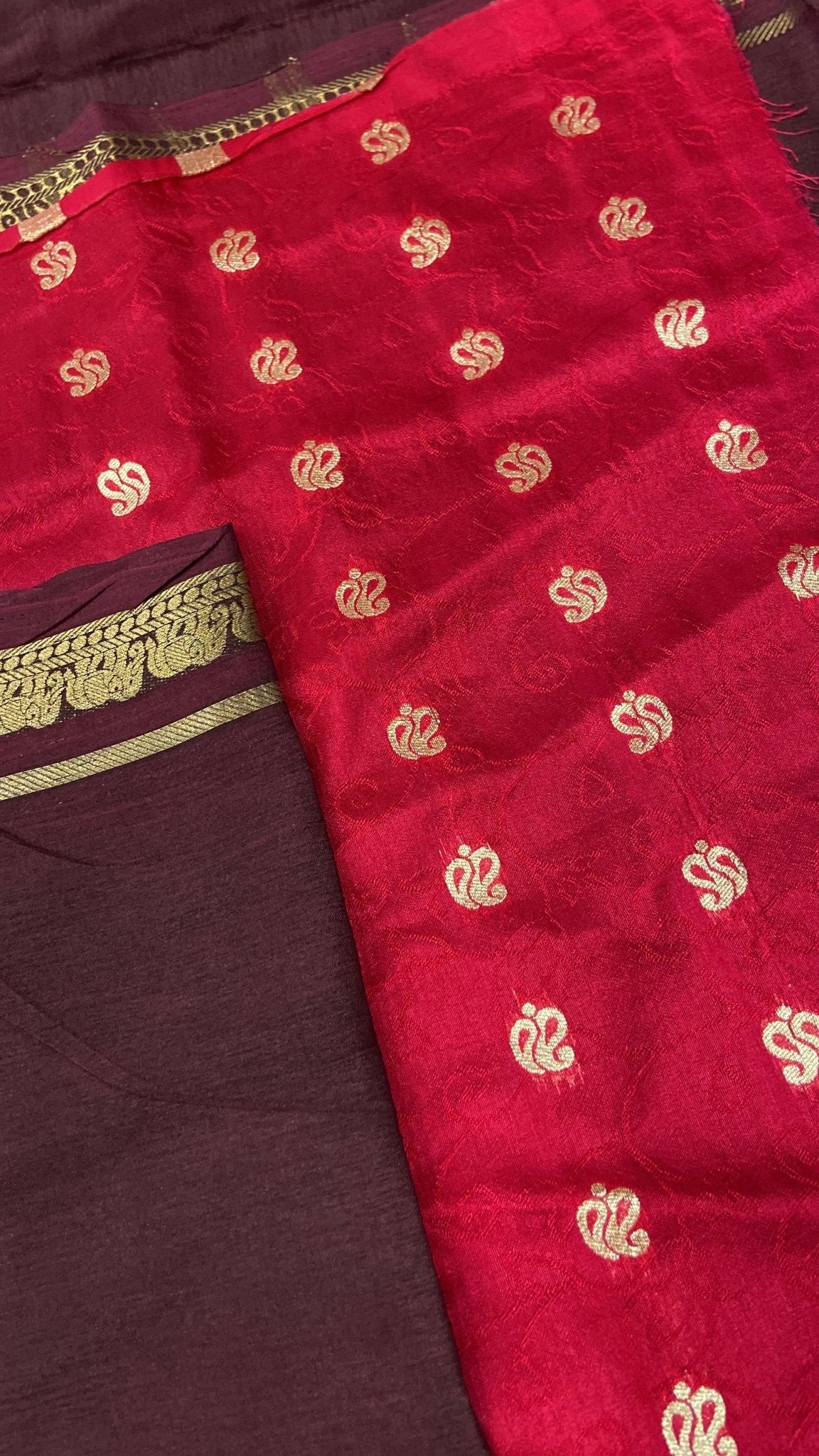 Semi Crepe Silk Saree - Kanjeevaram Silk Mandir