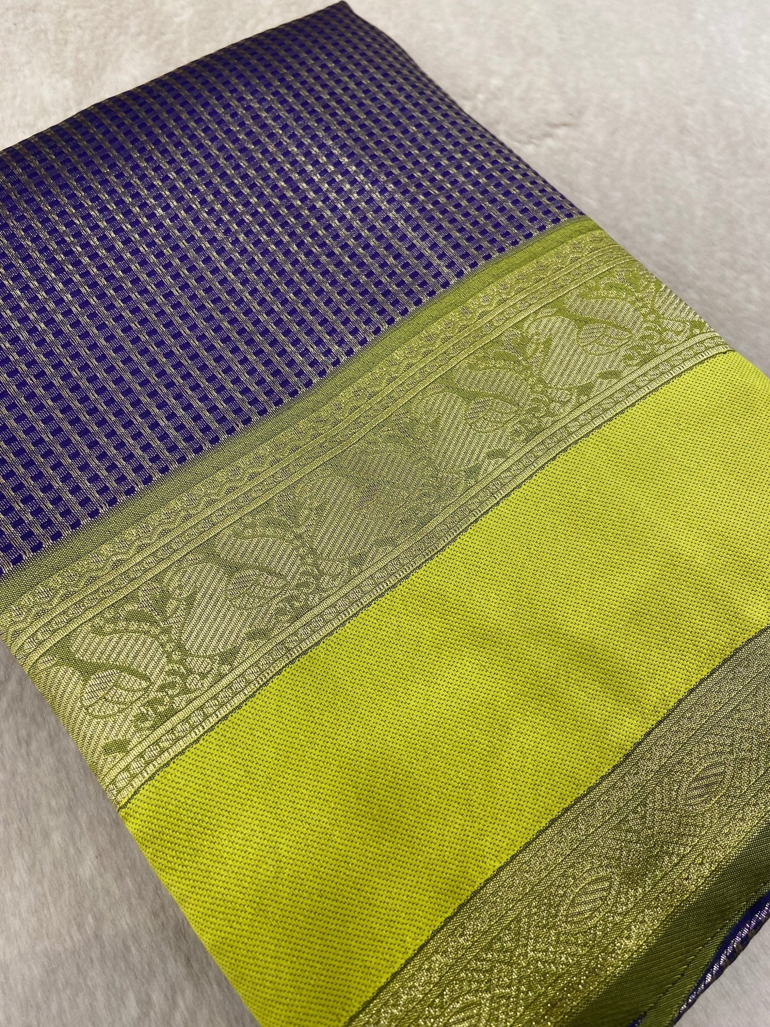 Semi Kanchipuram Silk Saree - Kanjeevaram Silk Mandir