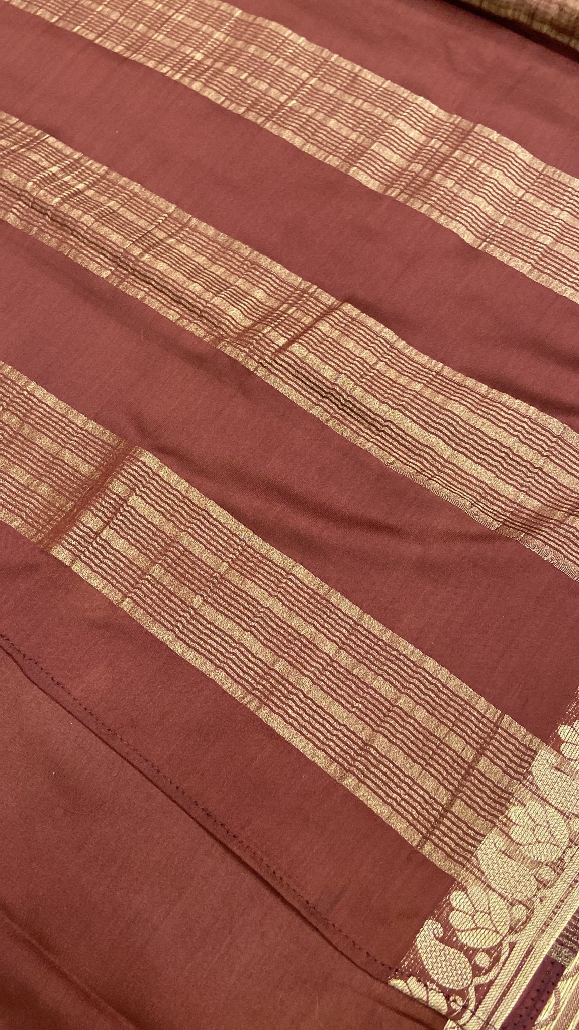Semi Mysore Silk Saree🤎 - Kanjeevaram Silk Mandir