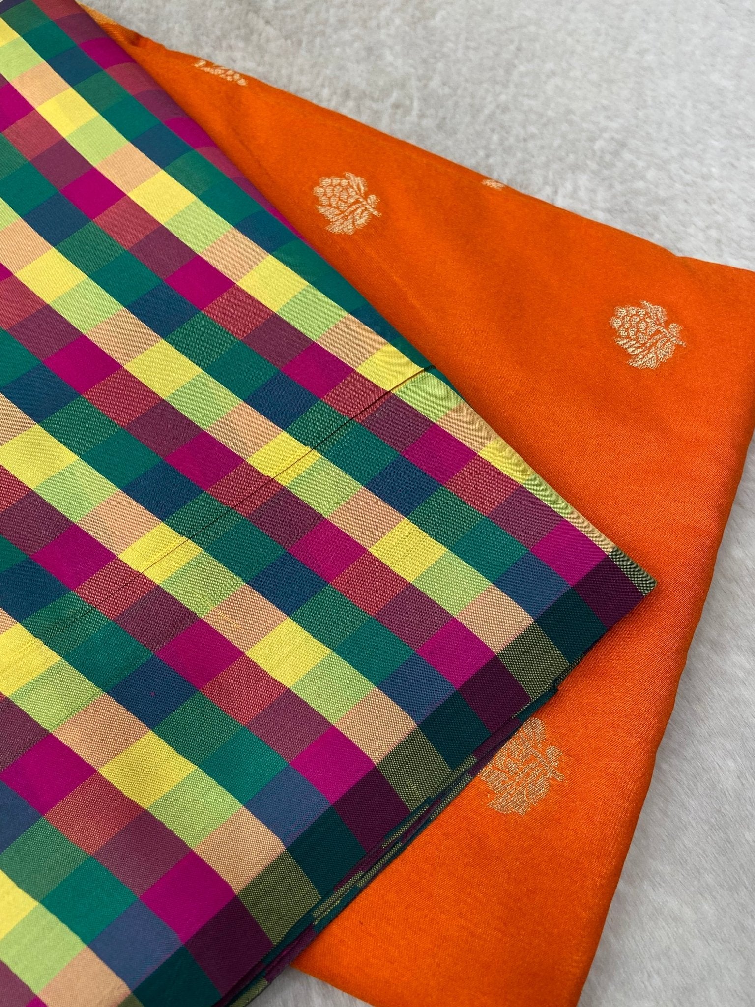 Semi Vintage Kanchipuram Silk Saree - Kanjeevaram Silk Mandir
