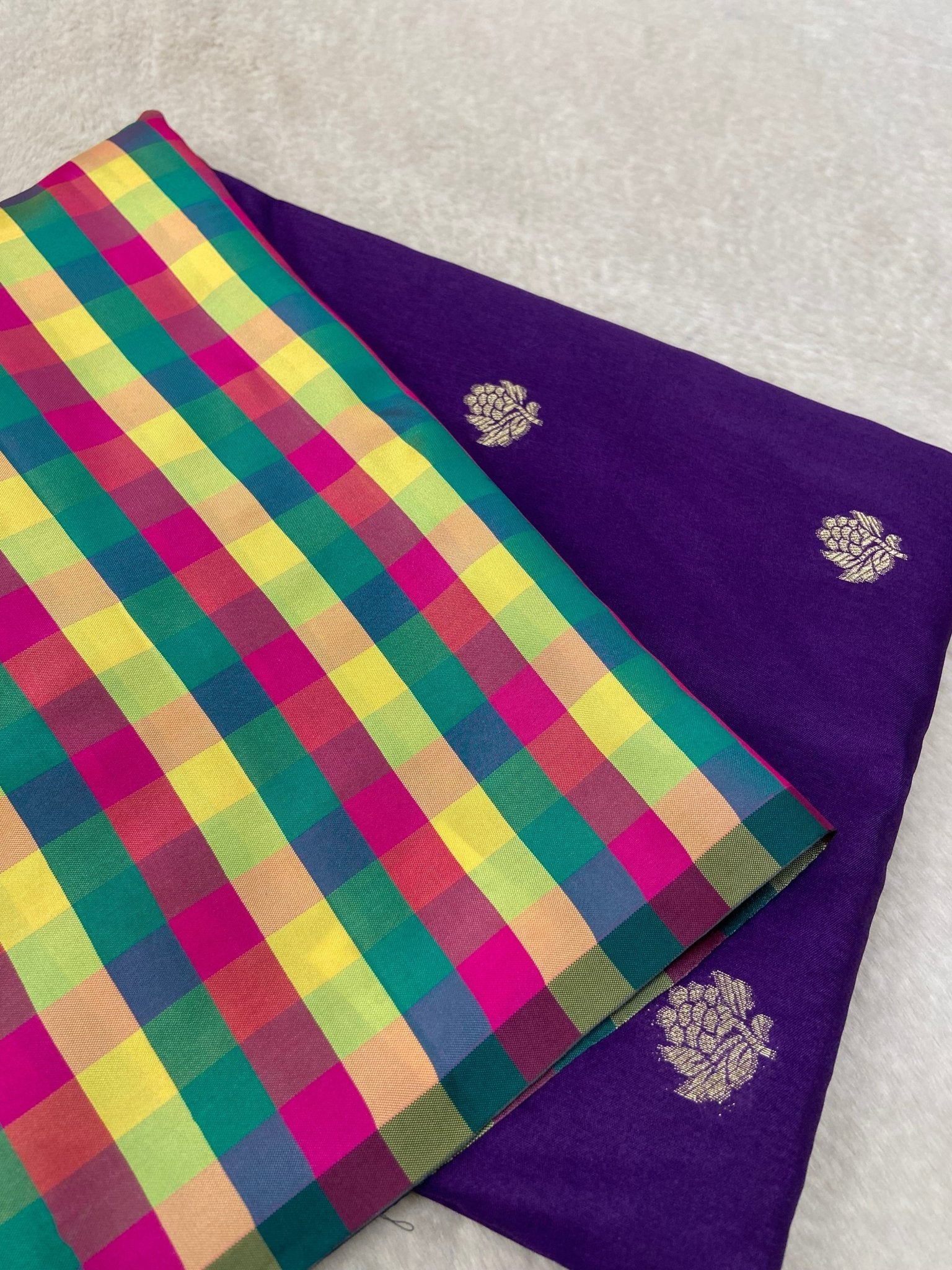 Semi Vintage Kanchipuram Silk Saree💜 - Kanjeevaram Silk Mandir