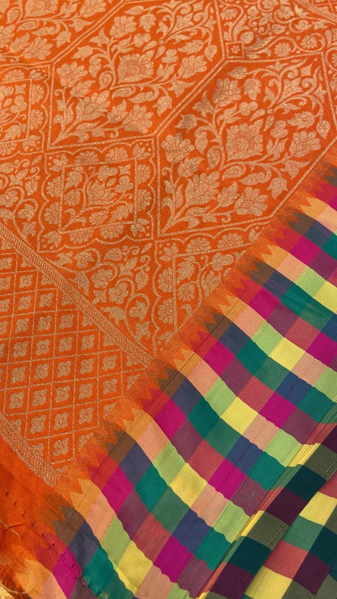 Semi Vintage Kanchipuram Silk Saree - Kanjeevaram Silk Mandir