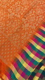 Semi Vintage Kanchipuram Silk Saree - Kanjeevaram Silk Mandir