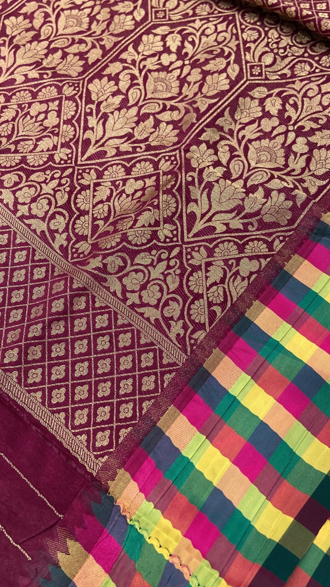 Semi Vintage Kanchipuram Silk Saree - Kanjeevaram Silk Mandir